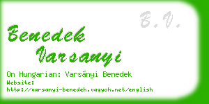 benedek varsanyi business card